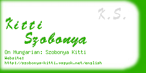 kitti szobonya business card